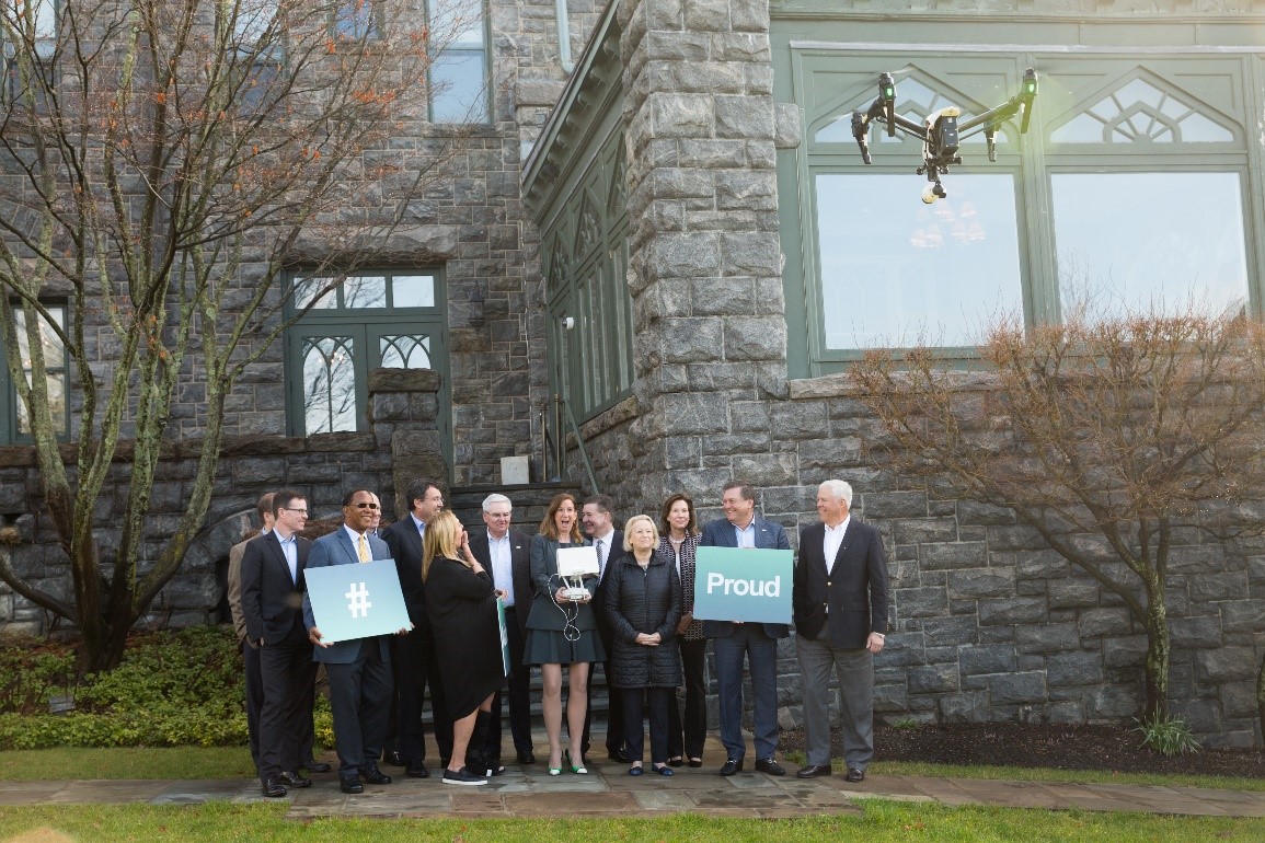 CAQ Governing Board with a drone